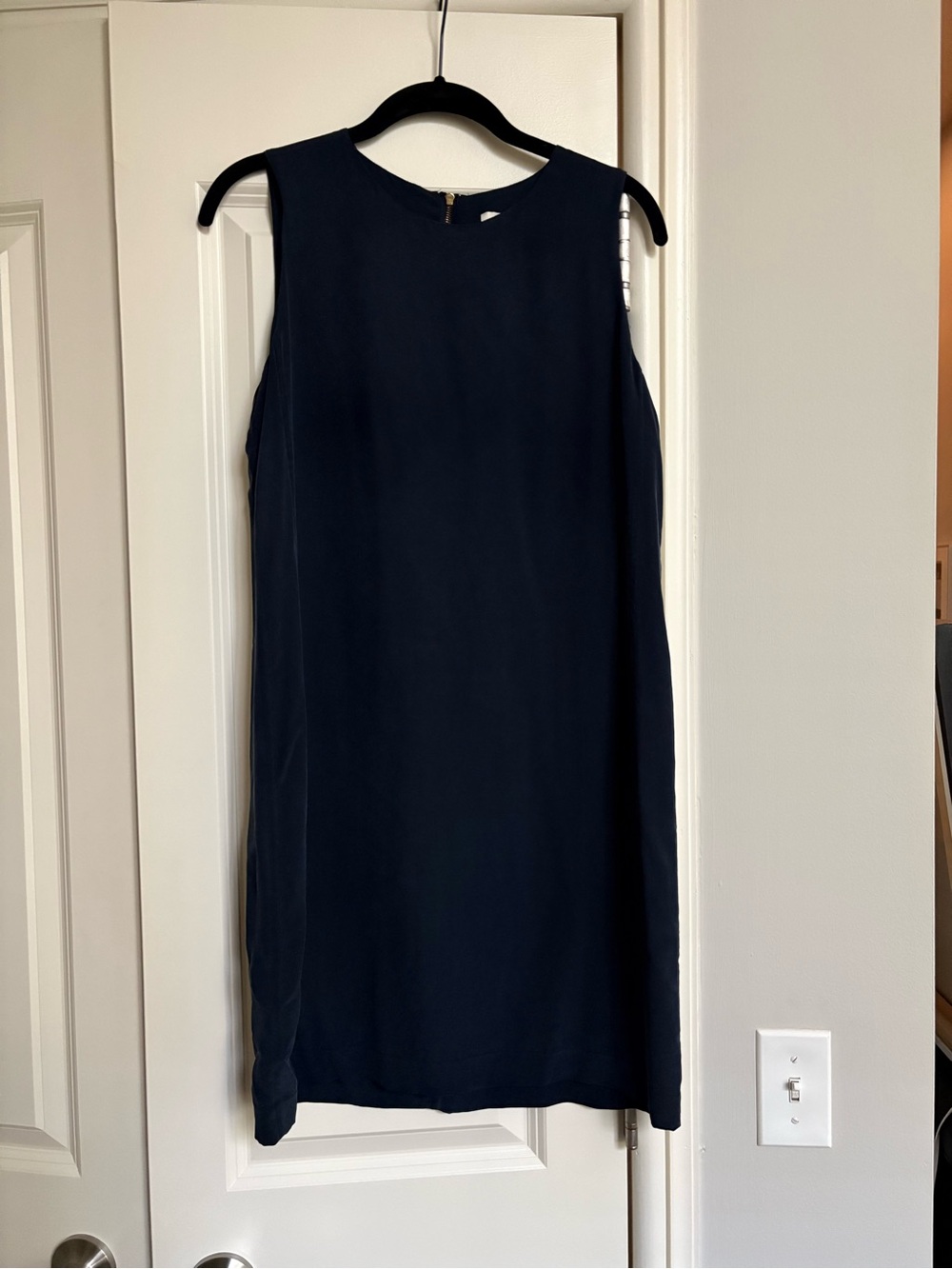 Cynthia Rowley Navy Sleeveless 100% Silk Dress
